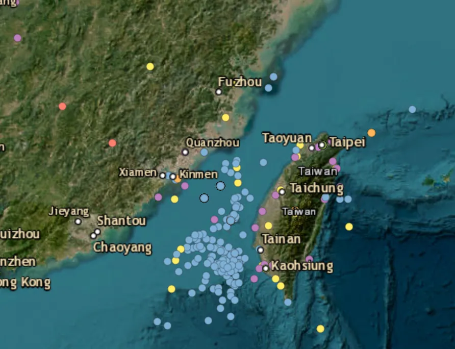 Seven military aircraft, five navy ships, and one balloon tracked around Taiwan