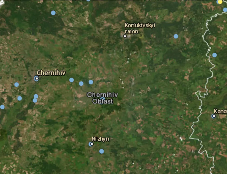 Shelling targets Chernihiv