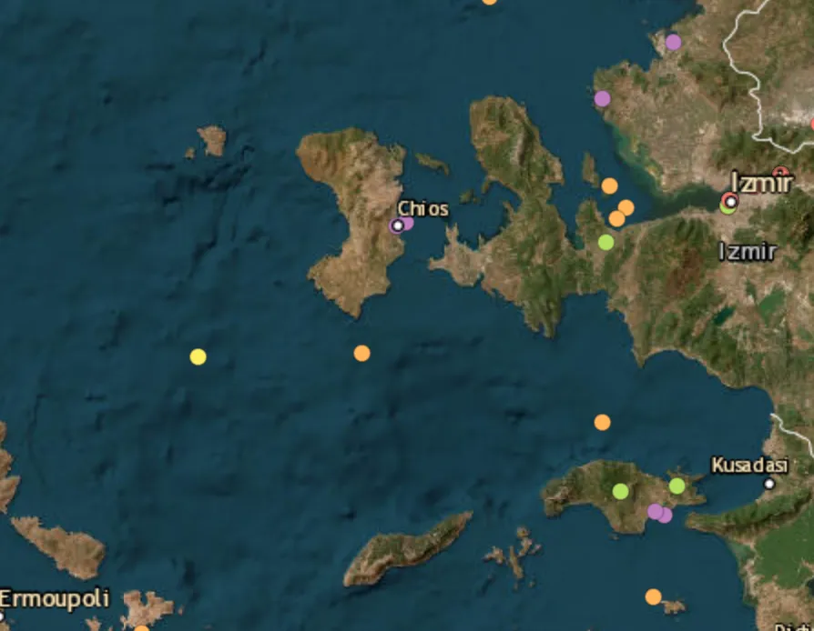 Migrant boat capsizes off Chios
