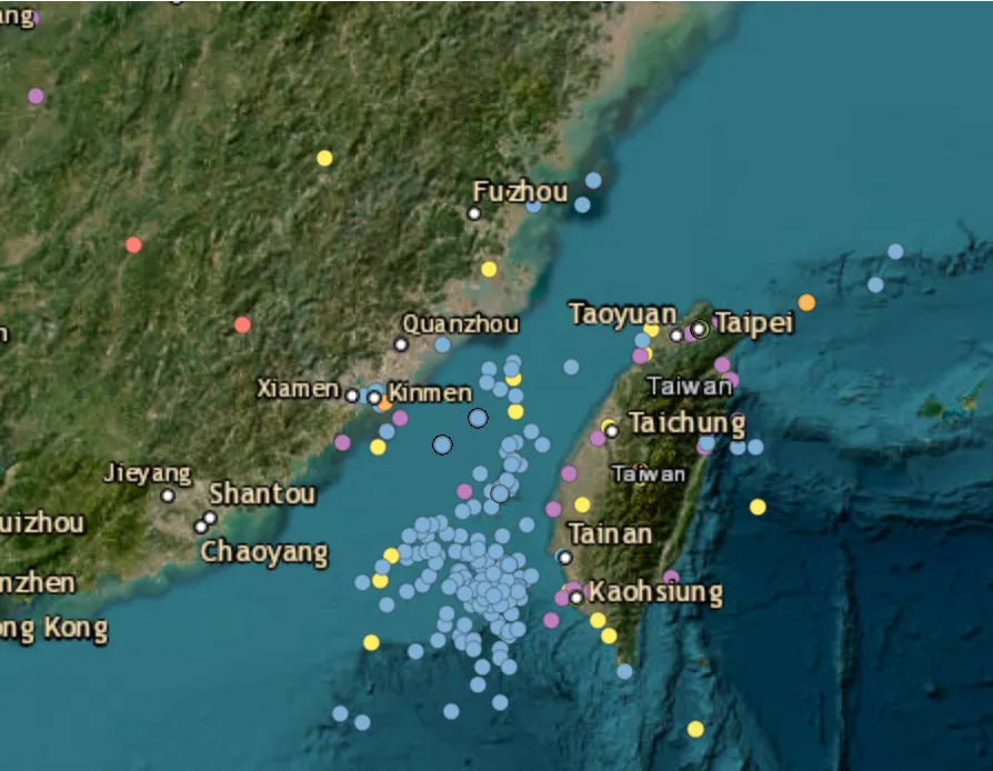 14 Chinese military aircraft and eight naval vessels tracked around Taiwan