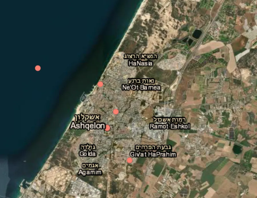 Rocket fired at Ashkelon