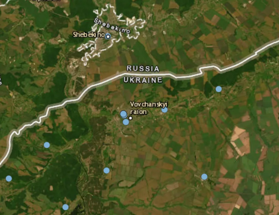 Russian forces fire on Vovchansk