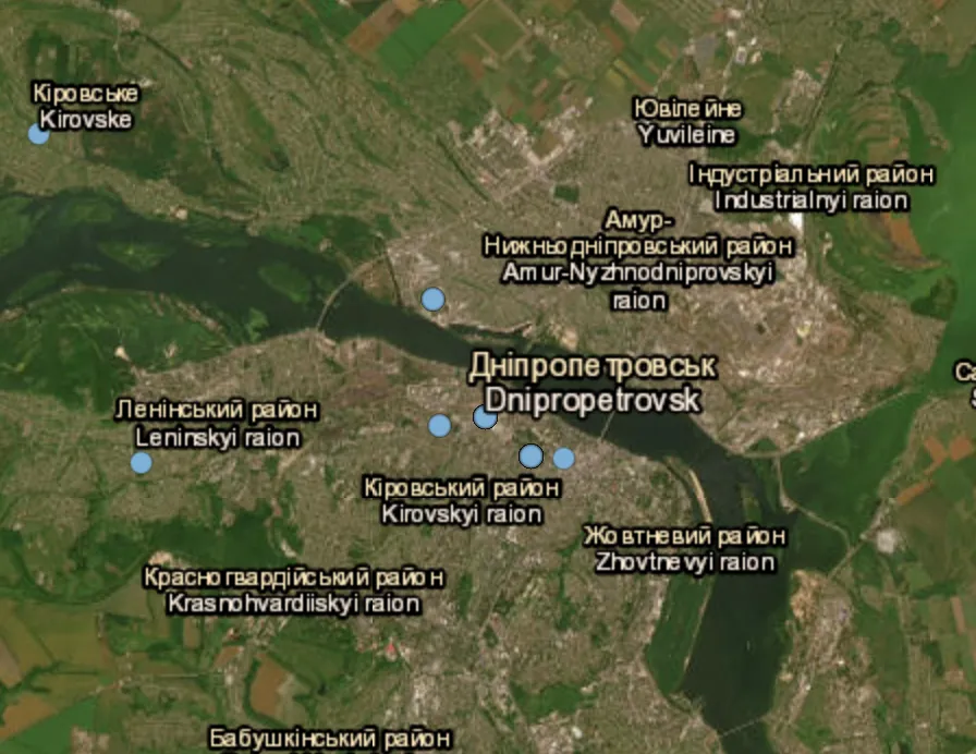 Missile attack on Dnipro