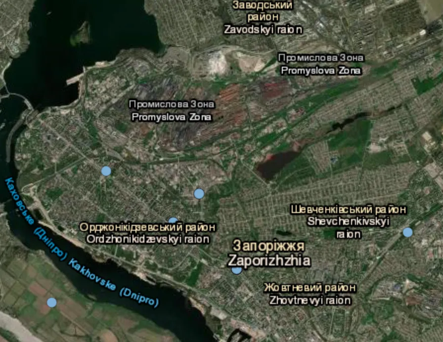 Russian missiles hit Zaporizhzhia