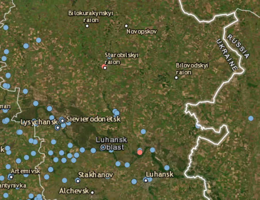 Shelling targets the Luhansk region