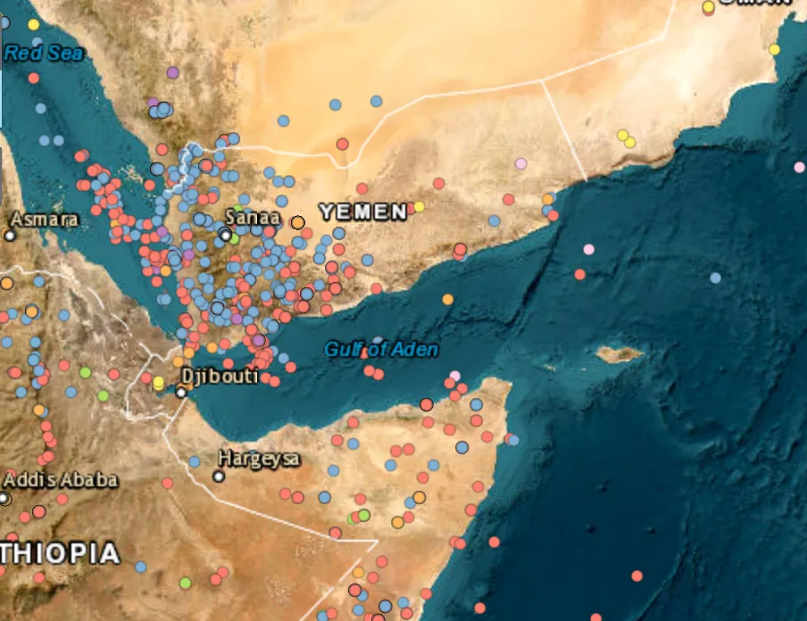 Houthi missile launched into the Gulf of Aden