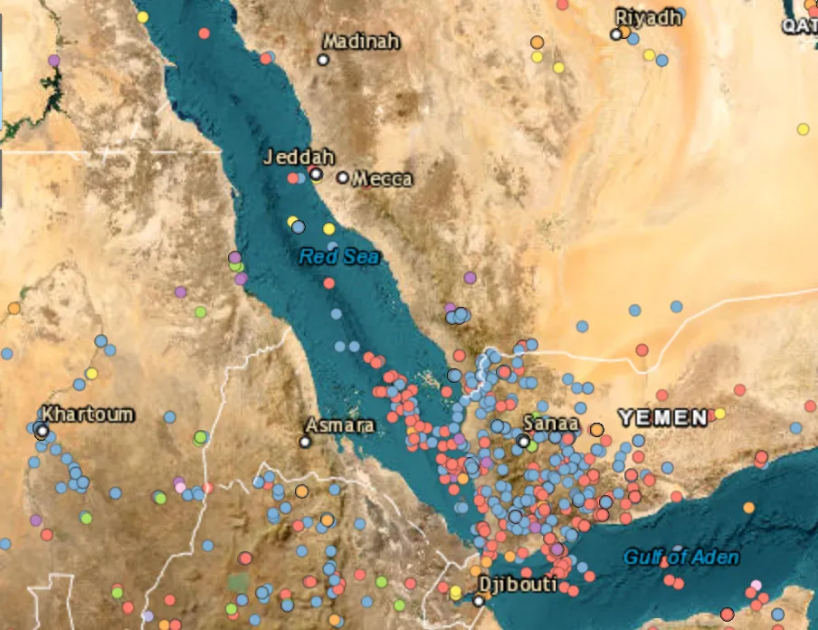 Drones engaged over the Red Sea