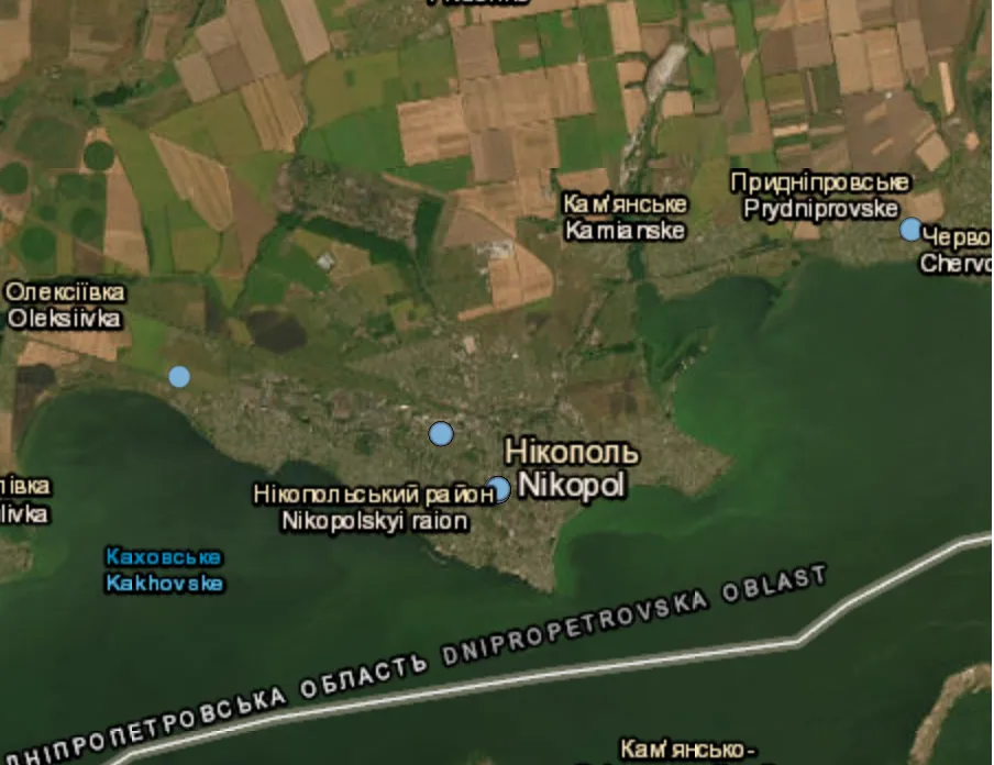 Russian strikes hit Nikopol