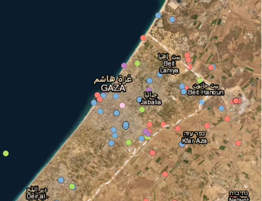 Israeli strikes target the Gaza Strip