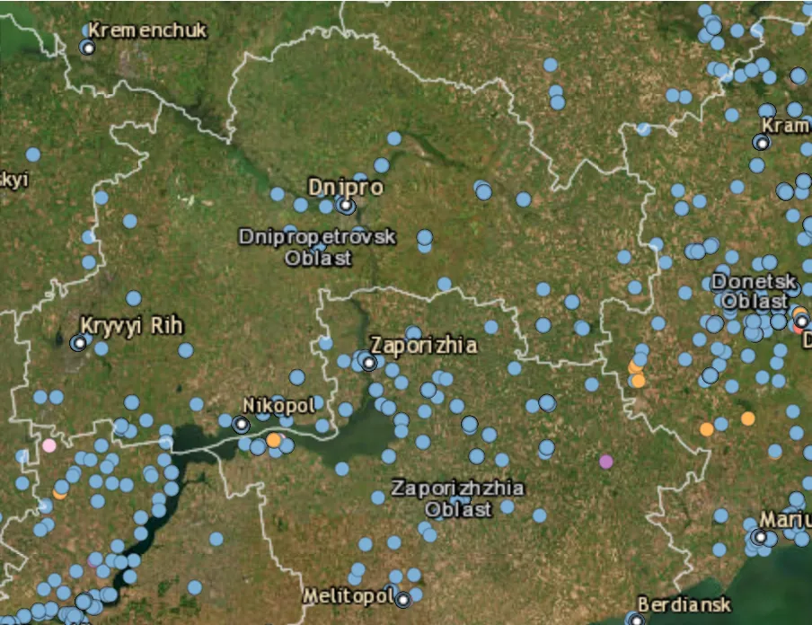 Russian forces target the Zaporizhzhia region