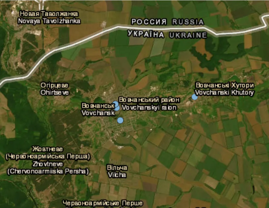 Shelling hits Vovchansk