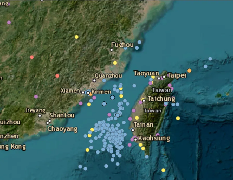 18 Chinese military aircraft and four naval vessels tracked around Taiwan