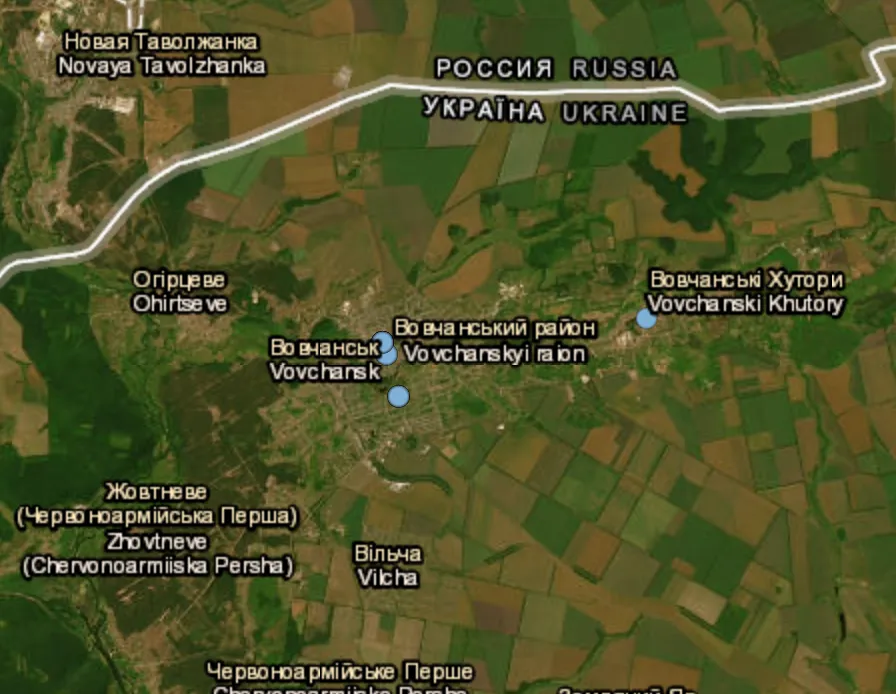 Shelling hits Vovchansk