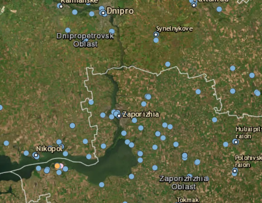 Heavy attacks reported in the Zaporizhzhia region