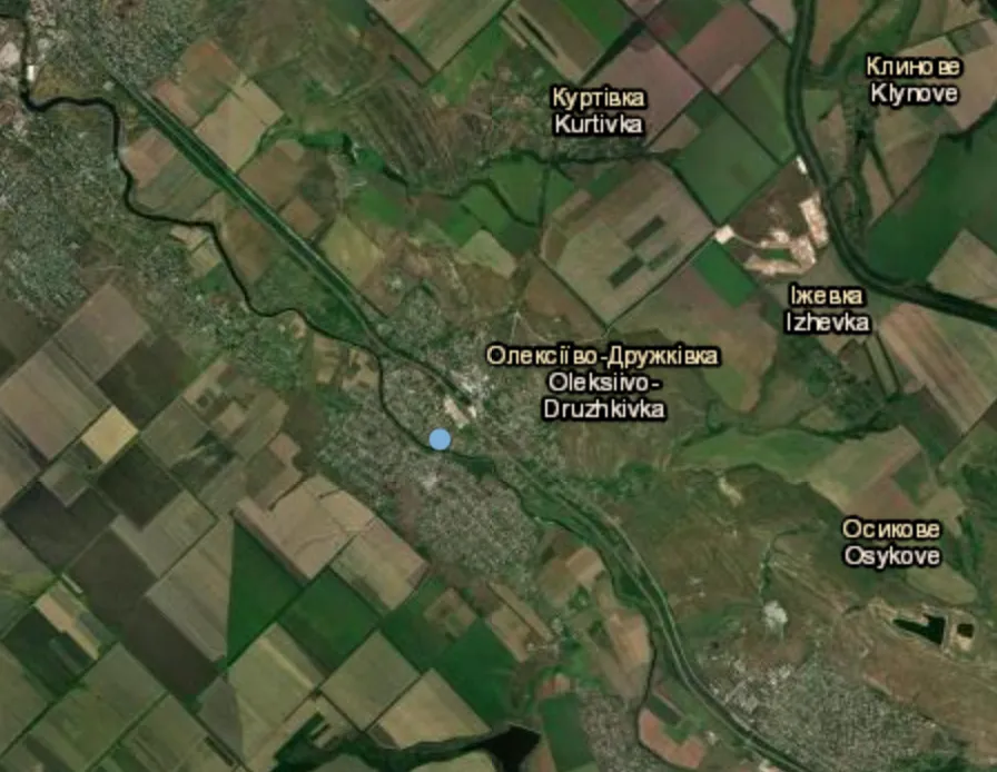 Oleksiievo-Druzhkivka hit by a Russian airstrike